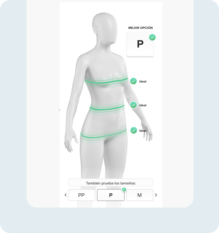 probador virtual Size & Fit - tela 3
